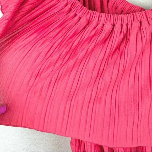 Lane Bryant Convertible Off-The-Shoulder Pleated Midi Dress In Rouge Red 18/20 - Picture 15 of 15